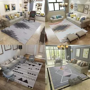 Ковер с геометрическим рисунком для гостиной, спальни, скандинавский узор, коврик для прихожей, входной коврик, дверной коврик, ковер 40x60cm