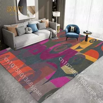 Ковер с геометрическим узором в скандинавском стиле для гостиной, дивана, журнального столика, большой коврик для ванной комнаты, нескользящий, современный, роскошный, декоративный, напольный коврик 40X60cm-16x24in