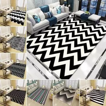 Ковер с геометрическими волнистыми линиями для гостиной, роскошный коврик для спальни, нескользящий коврик для ванной комнаты, впитывающий коврик для ног, домашний декор 40x60cm