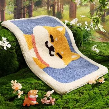 Ковер с изображением животных из мультфильмов, напольный коврик для ванной комнаты, нескользящий впитывающий коврик для ног 45*65cm