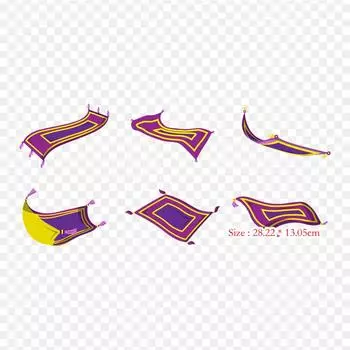 Ковер-самолет, утюг с термотрансферной печатью, виниловые нашивки, наклейки для одежды, аппликации «сделай сам», моющиеся нашивки