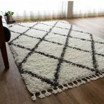 Ковер Саянсаян в стиле Бениварен Зефир 80х150 1 татами кремового цвета Wilton weave Trkiye кремовый