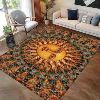 Ковер Sunset Rug Illustrated Mystic Rug Home Office Decor Modern Carpet Multi Color Mat Non Slip для гостиной, ванной комнаты, коврик для пола 40X60cm-16x24in