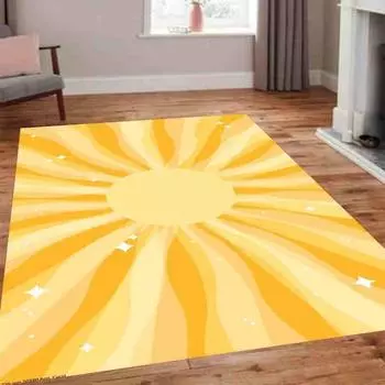 Ковер Sunset Rug Mid Century Area, ковер для домашнего офиса, декор, современный ковер, многоцветный волнистый коврик, нескользящий для гостиной, ванной комнаты, коврик для пола 40X60cm-16x24in