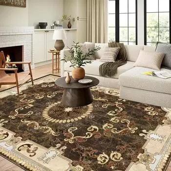Ковер в европейском и американском стиле для гостиной, роскошный ковер высокого класса, большой декоративный ковер для спальни, нескользящий коврик для журнальных столиков 60x90cm 23.6x35.4in