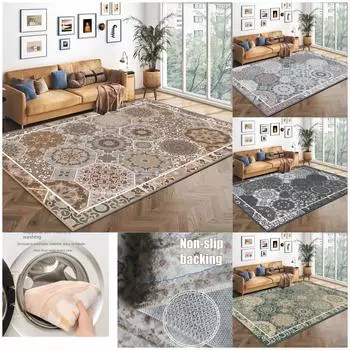 Ковер в марокканском стиле для гостиной, имитация кашемира, вымытый напольный коврик для дома, спальни, столовой, офиса, квартиры, напольный коврик 40x60cm