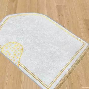 Ковер в стиле ретро в ближневосточном этническом стиле с золотыми бриллиантами и бахромой из бархата, нескользящий однотонный коврик 60x110 cm