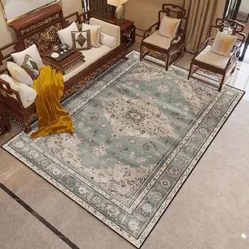 Ковер в стиле ретро в персидском стиле для гостиной, большой площади, моющийся, для дивана, ковер для спальни, декор для гостиной, нескользящий, настраиваемый 60x90cm door mat