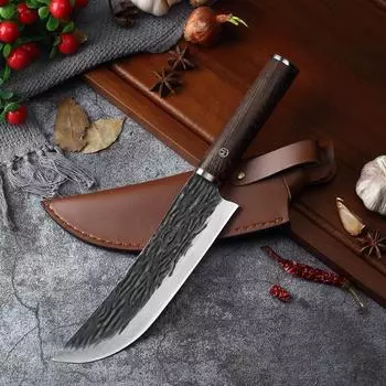 Ковка обвалочный нож Кухонный нож шеф-повара Ручные режущие инструменты из нержавеющей стали Убой мяса рыбы Нарезка Кливер Ножи мясника