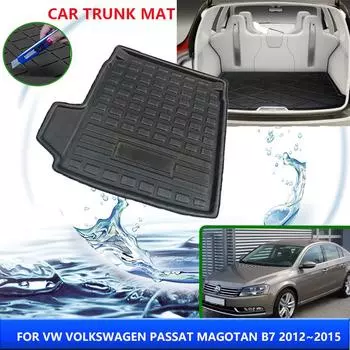 Коврик багажника для VW Volkswagen Passat Magotan B7 2012 2013 2014 2015 Задний багажник Поддон для пола грузового отсека Коврик Грязезащитные накладки Аксессуары