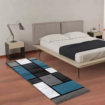 Коврик-бегун, моющийся напольный коврик, современный модный домашний ковер для прихожей, кухни, ванной комнаты, нескользящий разноцветный полосатый коврик 60*180cm