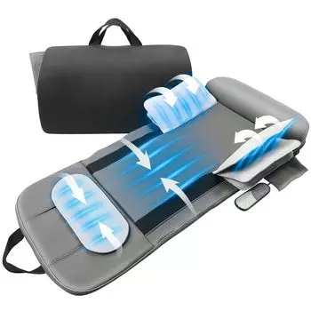 Коврик Cozwish Air Stretch для релаксации всего тела, для красоты всего тела, оснащен 16 воздушными нагревателями, автоматической ручной регулировкой интенсивности, 3 уровнями, простой подарочный лист, серый
