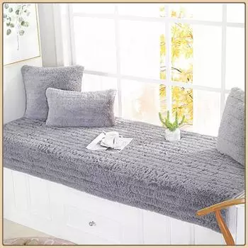 Коврик для эркера, коврик для подоконника, коврик для балкона, универсальное одеяло для эркера Four Seasons, плюшевая подушка для украшения спальни 60*150cm розовый