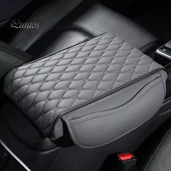 Коврик для авто подлокотника снимает усталость от вождения, защищает центральную консоль, подлокотник из искусственной кожи, чехол для подлокотника коричневый