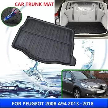 Коврик для багажника автомобиля Peugeot 2008 A94 2013 2014 2015 2016 2017 2018 термостойкий коврик для хранения автоаксессуары