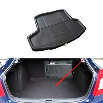 Коврик для багажника автомобиля Skoda Octavia Mk2 1Z Scout Liftback 2003~2012, коврик для ног, поддон для багажа, коврик для багажника, аксессуары для крышки багажника чёрный