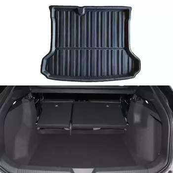 Коврик для багажника автомобиля Volkswagen VW ID.4 ID.5 ID4 Pro 2020~2024, водонепроницаемый коврик для багажа, подкладка для багажника, аксессуары чёрный