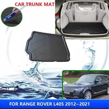 Коврик для багажника Range Rover L405 2018 2012~2024 Vogue 2013 2014 Автомобильный коврик для багажника на заднюю панель багажника Подкладка на заказ Подкладка Аксессуары