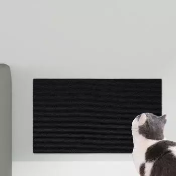 Коврик для царапин на полу, настенный коврик для кошек, защитная стойка для мебели в помещении чёрный