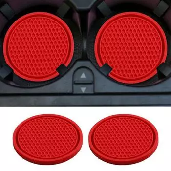 Коврик для чашки, автомобильные аксессуары, подставка под чашку автомобиля, коврик для чашки автомобиля, 2 шт./компл., противоскользящая подставка для автомобиля розовый