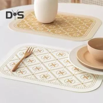 Коврик для чашки с уникальным рисунком, термостойкая искусственная кожа, декоративная маслостойкая подставка для чашки, нескользящая подставка для столовых приборов