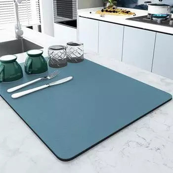 Коврик для чашки, термоизоляция, аксессуар для отеля, съемная подставка прямоугольной формы, удобная защита 40x50cm темно-серого