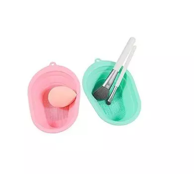 Коврик для чистки кистей для макияжа, миска для чистки