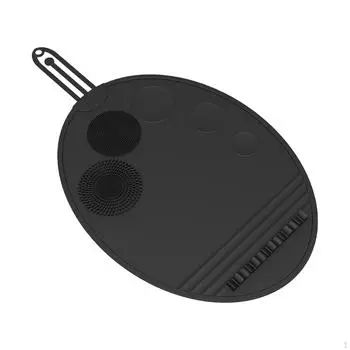 Коврик для чистки кистей Косметические щетки Скруббер Силиконовый портативный моющий инструмент розовый