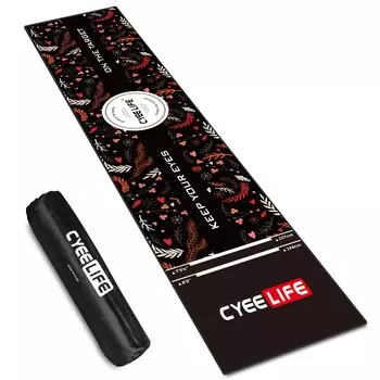 Коврик для дартса CyeeLife с сумкой для переноски, линией броска для дротиков со стальным и мягким наконечником, стартовой линией и