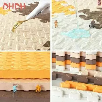 Коврик для детской комнаты толщиной 2,5 см, звукоизолирующий игровой коврик для занятий спортом, коврик-головоломка для защиты окружающей среды 2Pcs серый