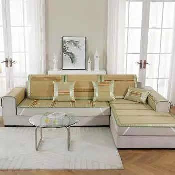 Коврик для дивана, бамбуковый коврик, Нескользящая подушка для дивана, лето, лето, крутая подушка для сиденья, чехол для дивана, ткань, лето 50*50