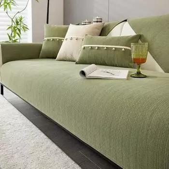 Коврик для дивана из серой синели, универсальный, противоскользящий, пыленепроницаемый, чехол для дивана, однотонное полотенце для дивана, деревянная подвесная наволочка 70x70cm 1pcs