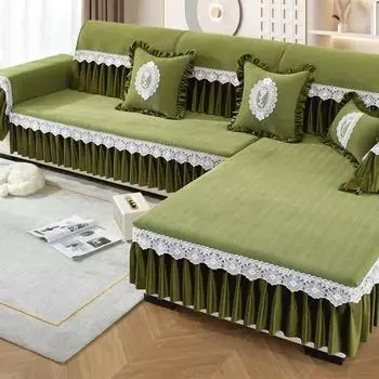 Коврик для дивана из шенилла Four Seasons Universal Luxury Sofa Cover New Sofa Cover, Anti Slip Sofa Cushion 45x45cm pillowcase