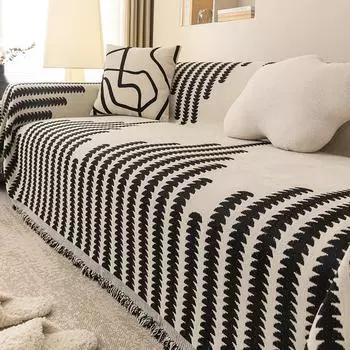 Коврик для дивана из синели, минималистский и роскошный, всесезонное универсальное противоскользящее диванное полотенце, полностью покрытая ткань «все включено» 180*130cm