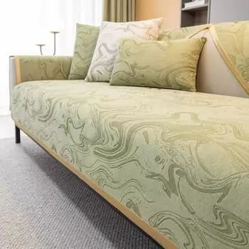 Коврик для дивана из синели, всесезонный универсальный противоскользящий универсальный чехол для дивана «все включено» 70x70cm серый