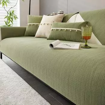 Коврик для дивана с кисточками в скандинавском стиле, универсальный нескользящий однотонный чехол для дивана в гостиной, чехол для полотенец в форме буквы L 70x70