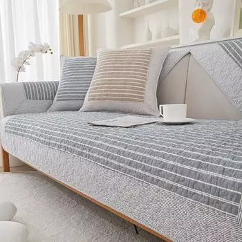 Коврик для дивана с принтом в стиле ретро, чистый хлопок, чехол для дивана из пасторального дерева, нескользящий кожаный чехол для дивана, золото, универсальный всесезонный вариант 70*70cm