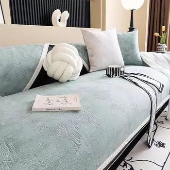 Коврик для дивана с текстурой синели и однотонным современным противоскользящим чехлом для дивана, удобный домашний декор для гостиной, чехол для дивана, подушка 70x70cm 1pcs