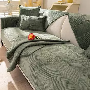 Коврик для дивана в скандинавском стиле, универсальный простой зимний противоскользящий коврик для дивана на четыре сезона, шарф на спинку, зимний плюшевый чехол для дивана, ткань 70*70cm