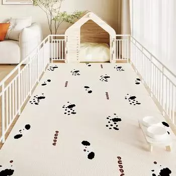 Коврик для домашних животных из ПВХ, водонепроницаемый, устойчивый к мочеиспусканию, нескользящие коврики из кожи, симпатичный ковер для украшения дома, большой, легко моющийся и чистящийся 60x90cm