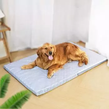 Коврик для домашних животных Коврик из ротанга Ice Silk Летний коврик для собак Коврик для кошек Коврик для сна для собак Съемный и моющийся для летнего сна M 86*52*4cm