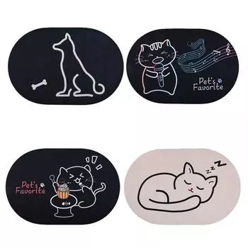 Коврик для домашних животных, не оставляет пятен, быстросохнущий, впитывающий, коврик для миски для корма для собак, коврик для корма для кошек, коврик для питья и кормления собак, подушки для кормления домашних животных