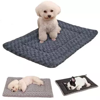 Коврик для домашних животных, складной прочный плюшевый коврик для кровати для кошек и собак, влагостойкий оксфордский низ M светло-серый