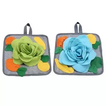 Коврик для домашних животных Snuffle для собак стимулирует естественные навыки добычи пищи для котят, щенков, кроликов, интерактивная игра с кормом от скуки