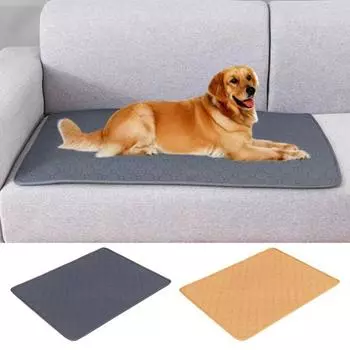 Коврик для домашних животных, впитывающий воду, моющийся противоскользящий коврик для подгузников для домашних животных, менструальный коврик для дома M серый