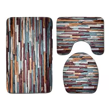 Коврик для душа с устойчивым нескользящим дном - больше никаких скольжений, модный комплект ковриков для ванной из 3 предметов