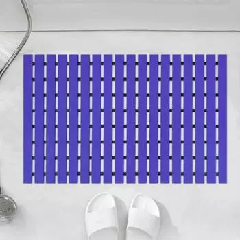 Коврик для душа в ванной, однотонный, можно стирать в стиральной машине, легко чистить, быстросохнущий, нескользящий, с отверстием для слива синий