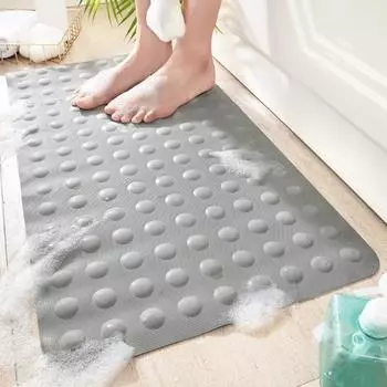 Коврик для душа в ванной с функцией массажа, присоска, прокладка для ванны, противоскользящая защита для душа, ванной, туалета, устойчивый к трещинам коврик для ванны Rectangle серый