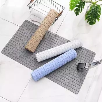 Коврик для душа в ванной с отверстиями для слива, 3D-сетчатая текстура, прокладка для ванны, противоскользящая защита для душа, ванной, туалета, устойчивый к трещинам коврик для ванны серый