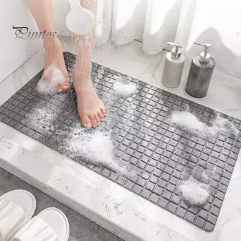 Коврик для душа в ванной с отверстиями для слива, 3D-сетчатая текстура, прокладка для ванны, противоскользящая защита для душа, ванной, туалета, устойчивый к трещинам коврик для ванны белый